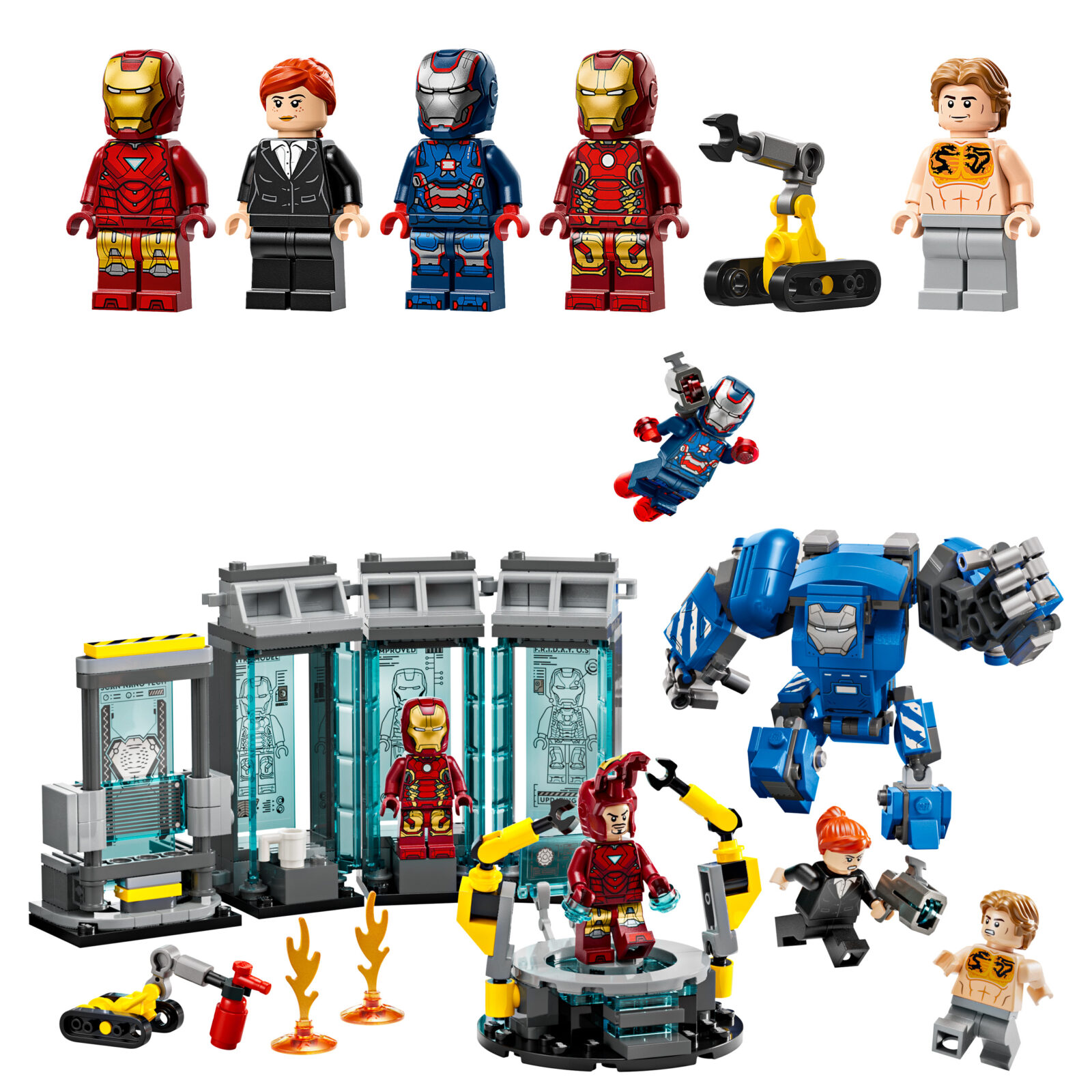 Nouveauté LEGO Marvel 2025 76315 Iron Man s Laboratory Hall of