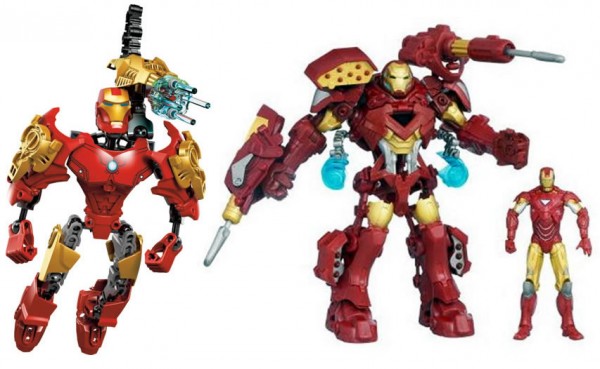 LEGO 4529 Iron Man vs Hasbro The Avengers Stark Tek Assault Armor Series