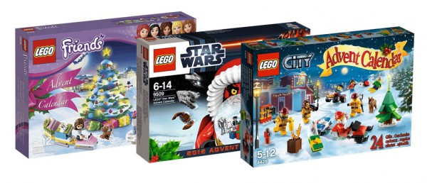 LEGO 2012 Advent calendars : 3316 (Friends), 9509 (Star Wars) & 4428 (City)