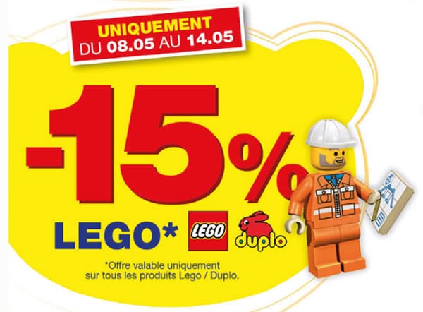 Maxitoys -15% sur la gamme LEGO / Duplo du 08/05/2013 au 14/05/2013