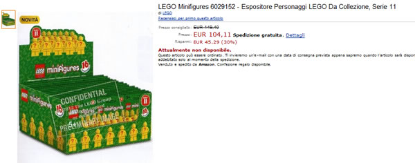 LEGO Collectible Minifigures Series 11 @amazon.it