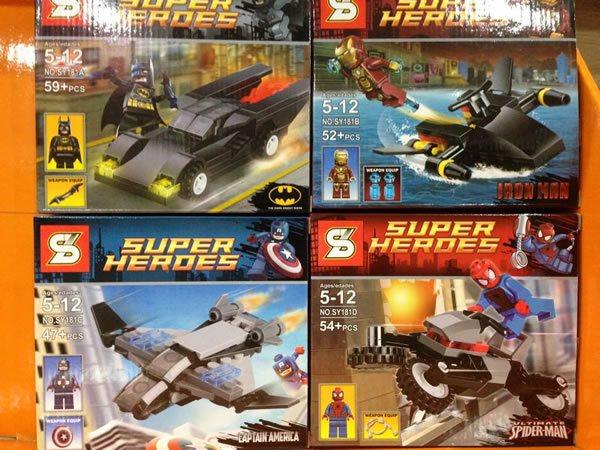 fake super heroes sets