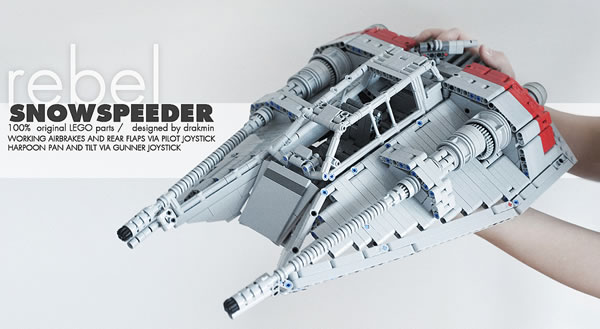 Technic MOC Rebel Snowspeeder par Drakmin