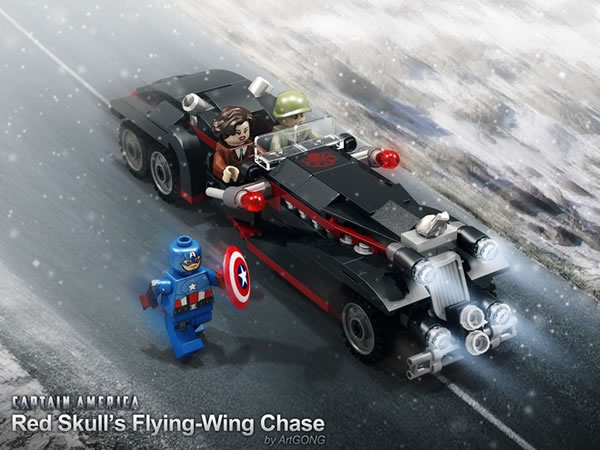 LEGO IDEAS : Red Skull's Flying-Wing Chase