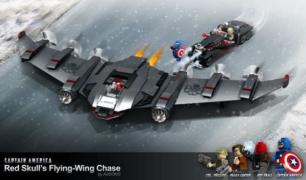 LEGO IDEAS : Red Skull's Flying-Wing Chase