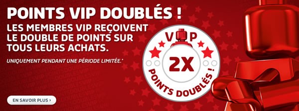 Octobre 2016 : Points VIP doublés sur le LEGO Shop officiel LEGO