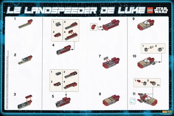 LEGO Star Wars Magazine N°8 (February 2016) - Luke Landspeeder instructions