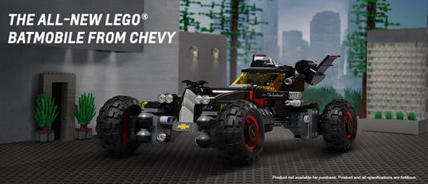 Et maintenant, Chevrolet qui fait la promo de la Batmobile LEGO...