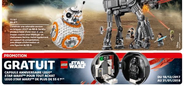 5005376 LEGO Star Wars Anniversary Pod : changement de dates pour l'offre