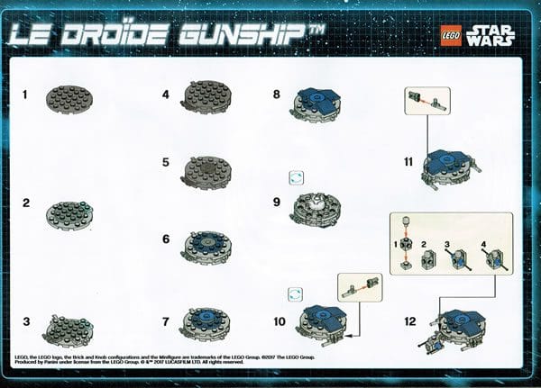 LEGO Star Wars Magazine (issue #29) Droid Gunship Instructions