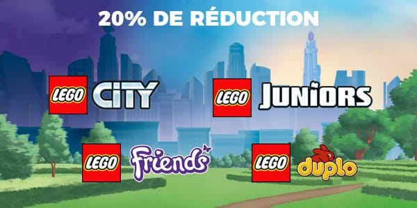 Sur le LEGO Shop : 20% de réduction sur les gammes LEGO City, Juniors, Friends et DUPLO