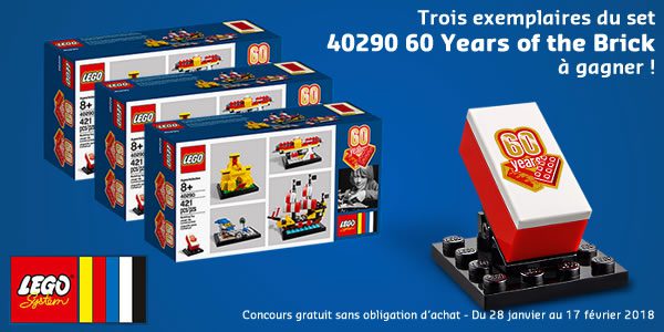 Concours : des sets LEGO 40290 60 Years of the Brick à gagner !