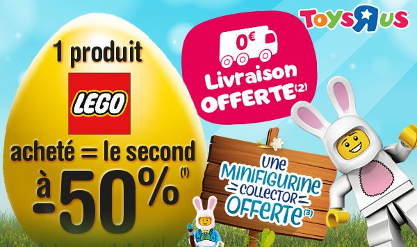 Chez Toys R Us : Un produit LEGO acheté, le 2ème à -50%