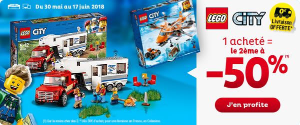 Chez Toys R Us : -50% sur le 2ème set LEGO CITY acheté