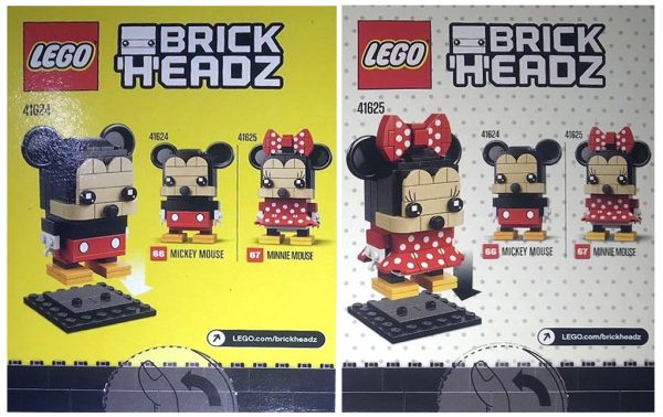 LEGO BrickHeadz 41624 Mickey Mouse & 41625 Minnie Mouse