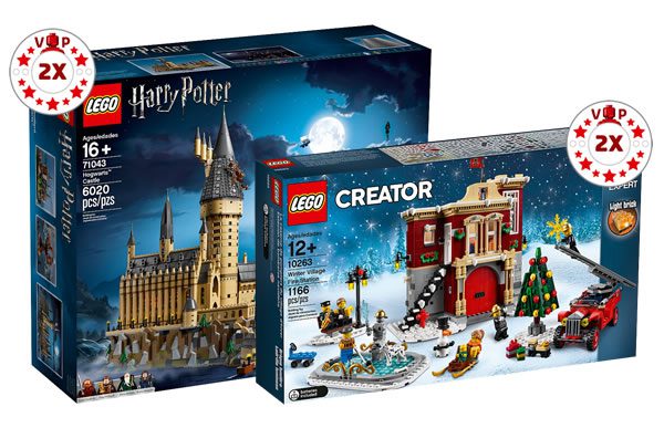 Sur le Shop LEGO : Points VIP x2 sur les sets 71043 Hogwarts Castle et 10263 Winter Village Fire Station