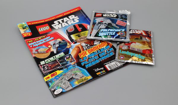 Magazine LEGO Star Wars MEGA : Palpatine's Shuttle et Landspeeder avec le N°4