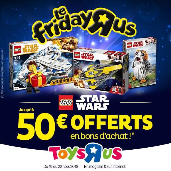 Chez Toys R Us : Jusqu'à 50 € offerts en bons d'achat