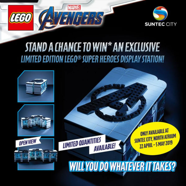 lego marvel exclusive super heroes display station singapour 2019