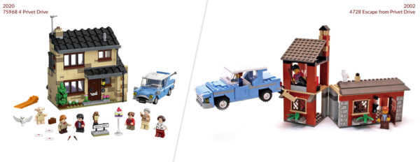 lego harry potter 75968 4 privet drive 2020 vs 4728 privet drive 2002