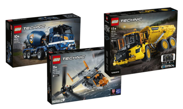 new lego technic 2020 concrete mixer boeing osprey volvo hauler