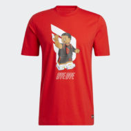 adidas x LEGOr Tee Damian Lillard Red HA7056 01 laydown