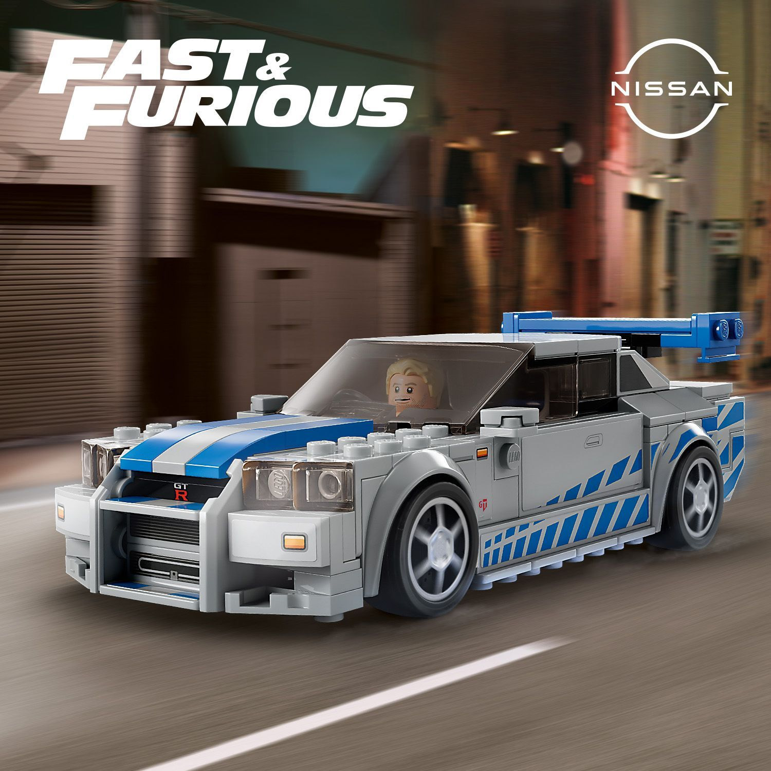 LEGO Speed Champions 2 Fast 2 Furious Nissan Skyline GTR (R34)：第一張官方視覺