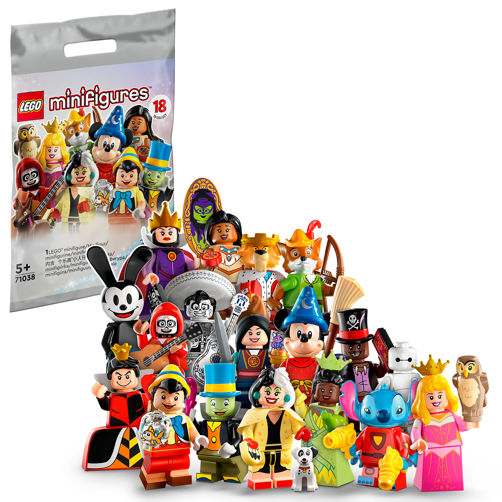 LEGO 71038 Disney 100 Series 3 Collectible Minifigures Mickey Stitch Oswald