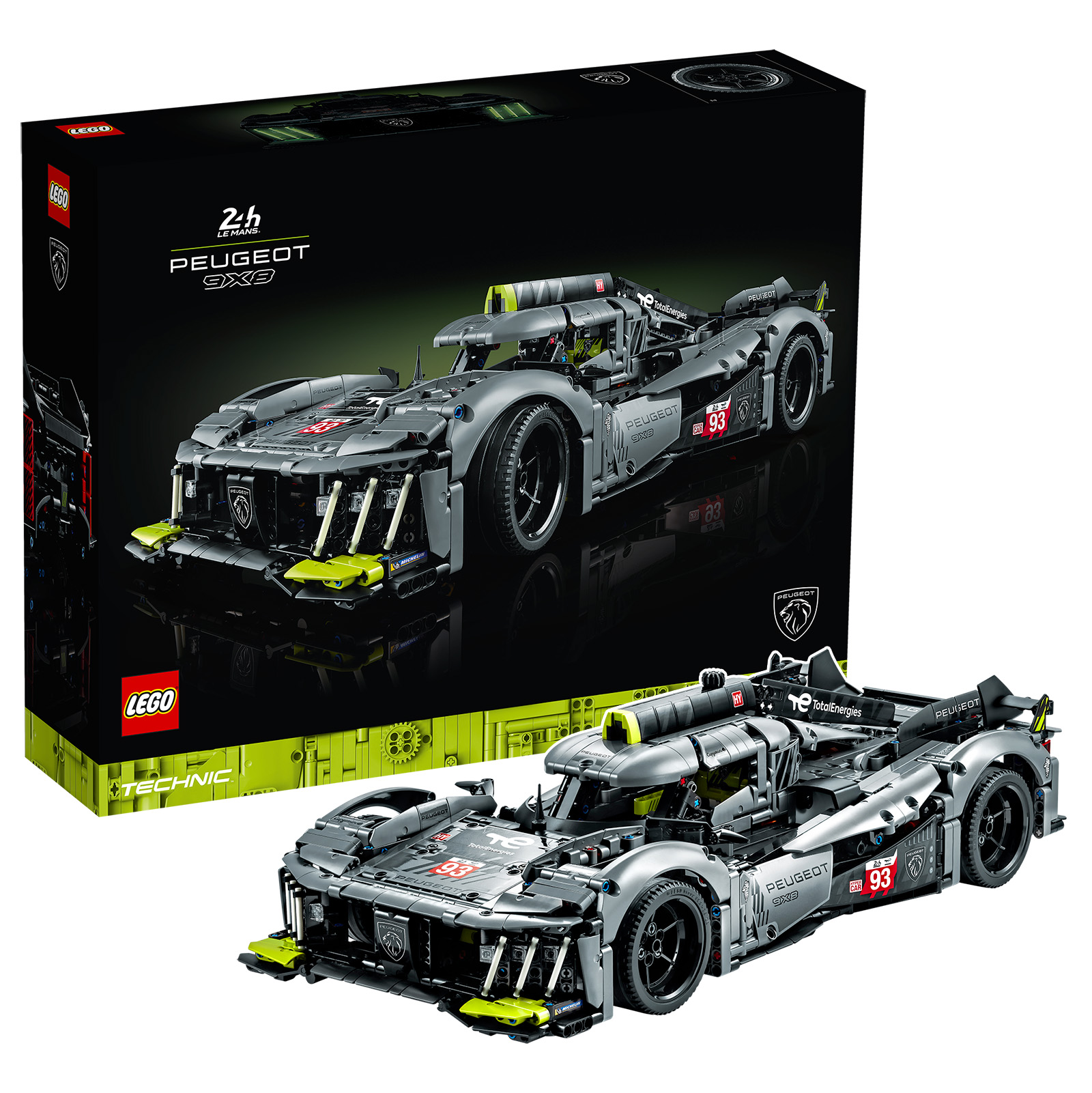 Nové LEGO Technic 2023 sada 42156 Peugeot 9X8 24h Le Mans Hybrid Hypercar je online v obchode