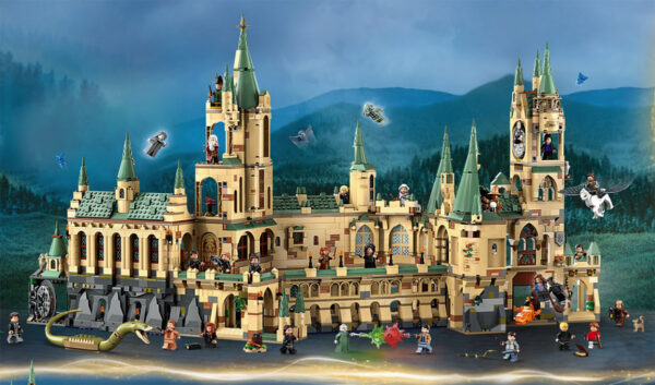 lego combined hogwarts green roof 2