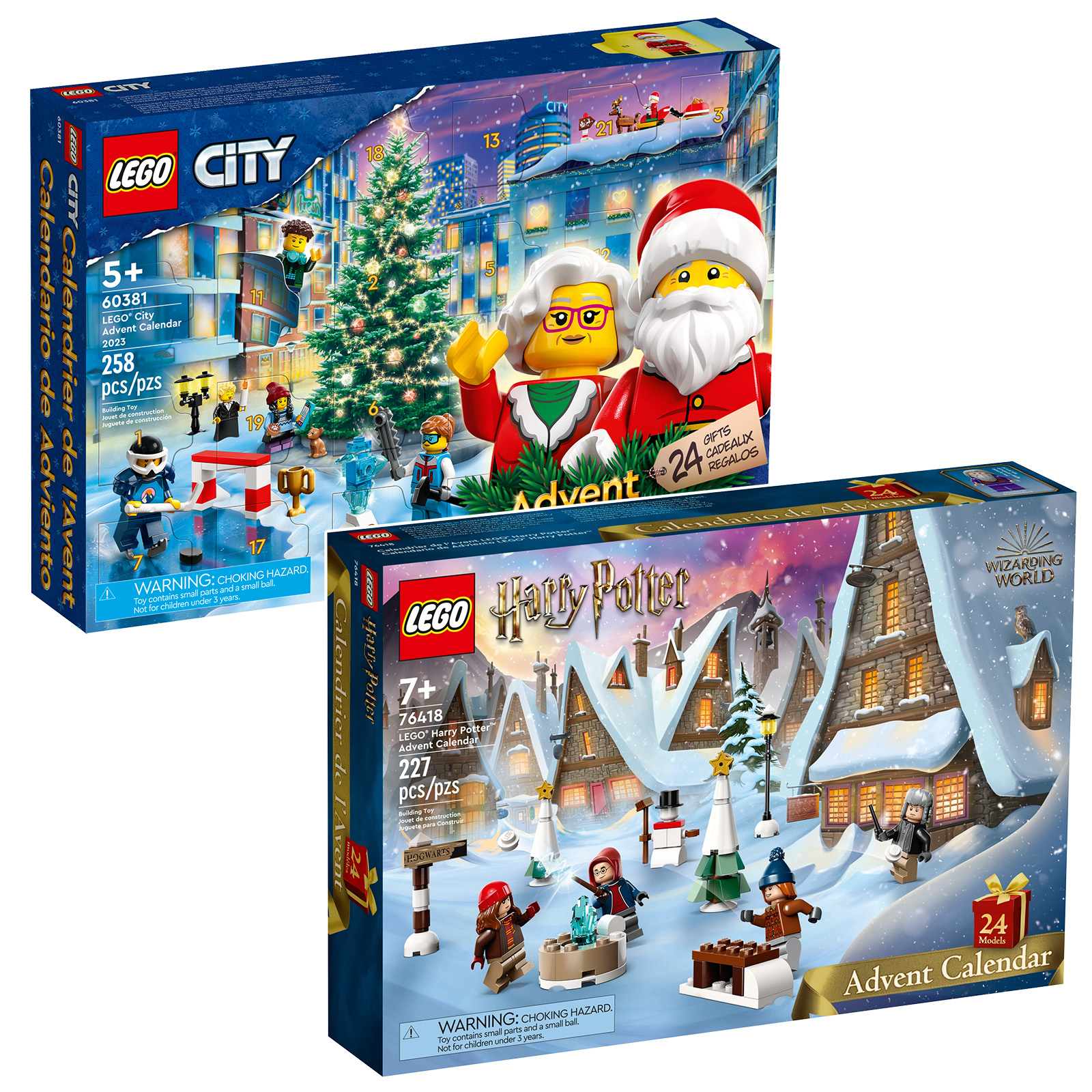 LEGO 76418 Harry Potter adventskalender och LEGO 60381 CITY