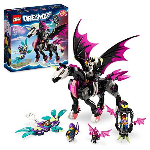 LEGO DREAMZzz 2-en-1 Pégase, Le Cheval Volant, Construisez Une Créature Fantastique avec Les Minifigurines Zoey, Nova et Le Roi des Cauchemars de la Série TV, Jouets Animaux pour Enfants 71457