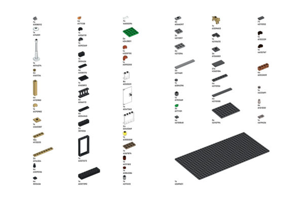 lego wig modular stand instructions parts