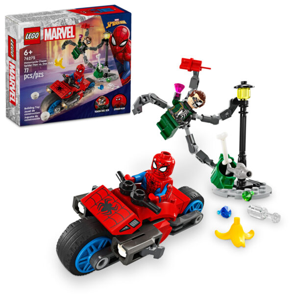 76275 lego marvel motorcycle chase spider man doc ock 1