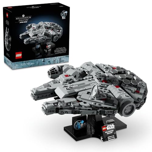 LEGO Star Wars Millennium Falcon, Vaisseau Spatial à Collectionner, Set de Construction Créatif pour Adultes, Véhicule Mythique, Cadeau d’Anniversaire pour Fans de la Saga 75375