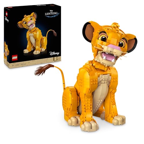 LEGO | Disney Simba, Le Jeune Roi Lion, Set de Construction pour Adultes, Figurine d’Animal Collector, Activité Relaxante et Créative, Cadeau Nostalgique pour Les Fans du Dessin Animé 43247