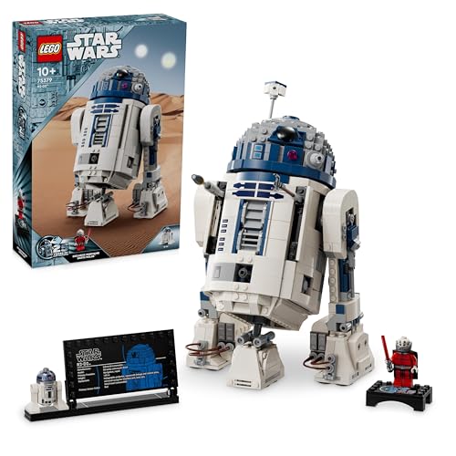 LEGO Star Wars R2-D2 Modèle de Droïde en Briques à Construire Avec la Figurine Dark Malek du 25e Anniversaire et une Plaque de Décoration, Idée Cadeau Mémorable Pour Garçons et Filles dès 10 ans 75379