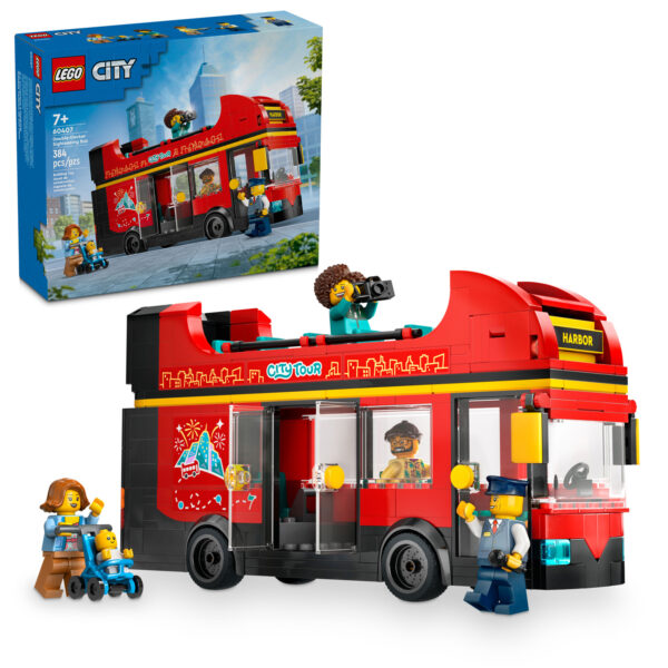 60407 lego city red double decker sightseeing bus