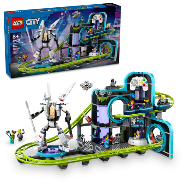 60421 lego city robot world roller coaster