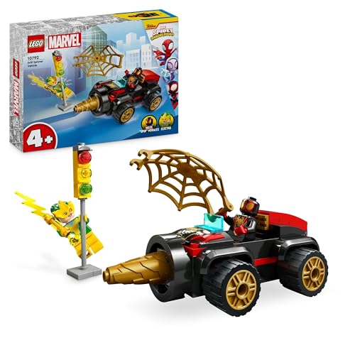 LEGO Marvel Spidey et Ses Amis Extraordinaires Véhicule de Forage, Voiture de Spider-Man, 2 Minifigurines, avec Les Super-Héros de la Série Télévisée Disney+, pour Garçons et Filles dès 4 Ans 10792