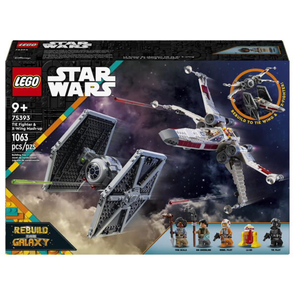 75393 lego star wars tie fighter xwing mash up 1