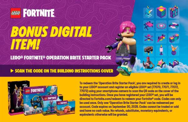 lego fortnite bonus digital item scan code