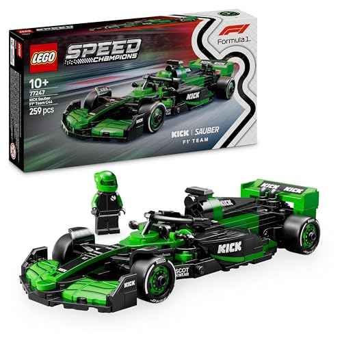 LEGO Speed Champions Voiture F1 Kick Sauber Team C44 - Jeu de Construction avec véhicule de Course - Minifigurine Collector de Pilote de Formule 1 - Maquette pour garçons et Filles dès 10 Ans 77247