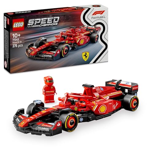 LEGO Speed Champions Voiture F1 Ferrari SF-24 - Jeu de Construction avec véhicule de Course - Inclut minifigurine Collector de Pilote de Formule 1 - Idée Cadeau pour garçon ou Fille 77242