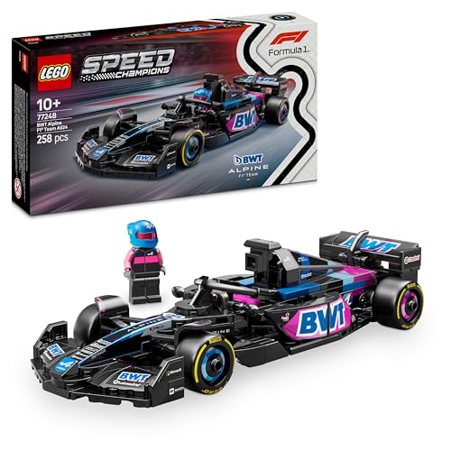 LEGO Speed Champions Voiture F1 BWT Alpine Team A524 - Jeu de Construction avec véhicule de Course - Minifigurine Collector de Pilote de Formule 1 - Maquette pour garçons et Filles dès 10 Ans 77248