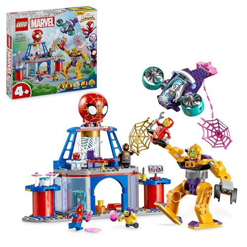 Lego Marvel Spidey Le QG des Lanceurs de Toile de l’Équipe Spidey, Jouet de Super-Héros, Véhicules de Combat pour Garçons et Filles dès 4 Ans Fans de Disney+ Spidey et Ses Amis Extraordinaires 10794