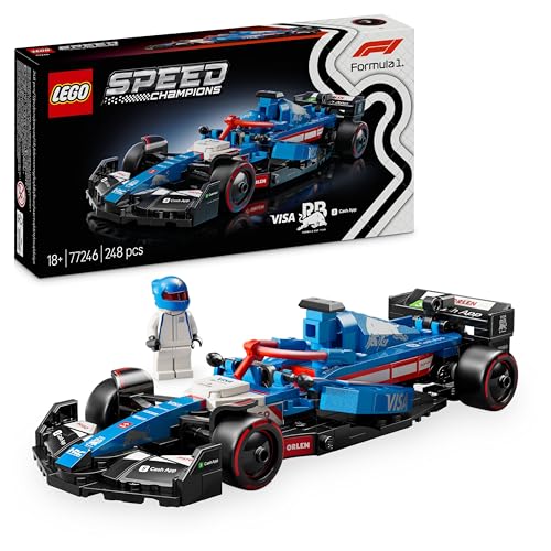 LEGO Speed Champions Voiture F1 Visa Cash App RB VCARB 01 - Maquette à Construire d'un véhicule de Formule 1 - Minifigurine Collector de Pilote de Course - Idée de Cadeau pour Adulte 77246