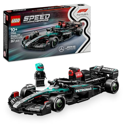 LEGO Speed Champions Voiture F1 Mercedes-AMG W15 - Voiture de Course avec minifigurine Collector de Pilote de Formule 1 - Maquette pour garçons et Filles dès 10 Ans ou Fans de Sport Automobile 77244