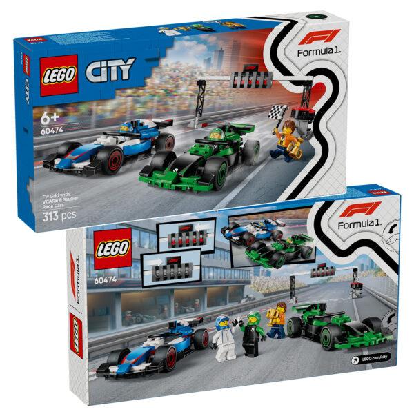 60474 lego city f1 grid with vcarb sauber race cars