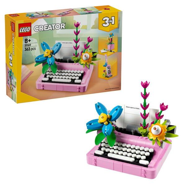 31169 lego creator typewriter with flowers